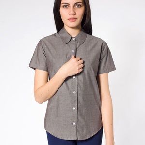 American Apparel Chambray round collar shirt